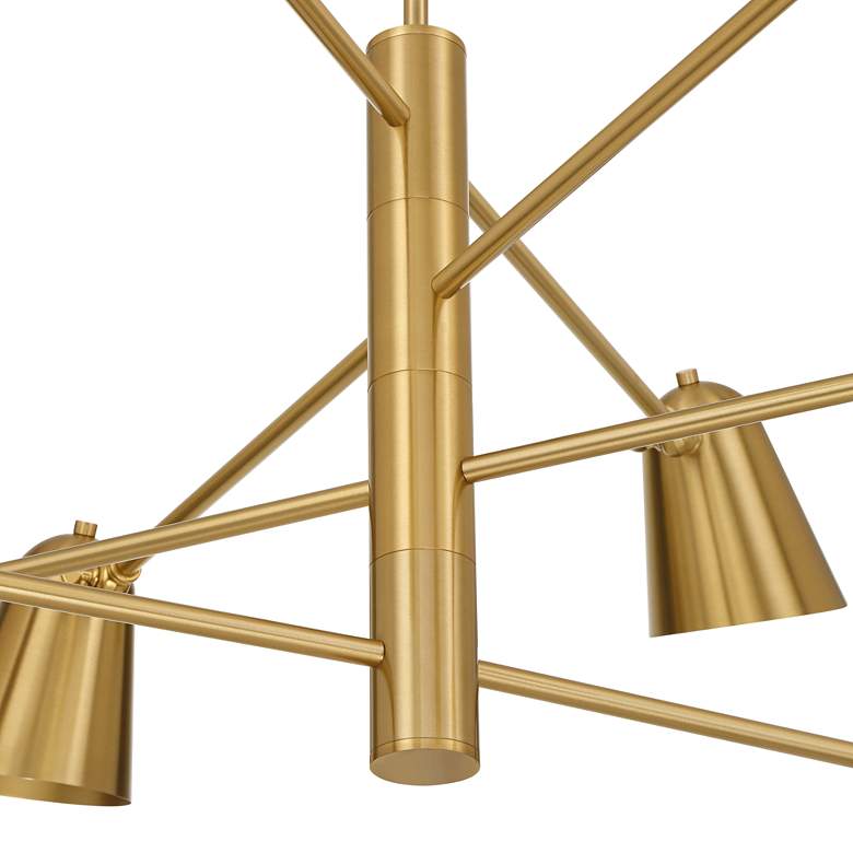 Image 6 Possini Euro Meyers 41" Wide Warm Brass 8-Light Chandelier more views