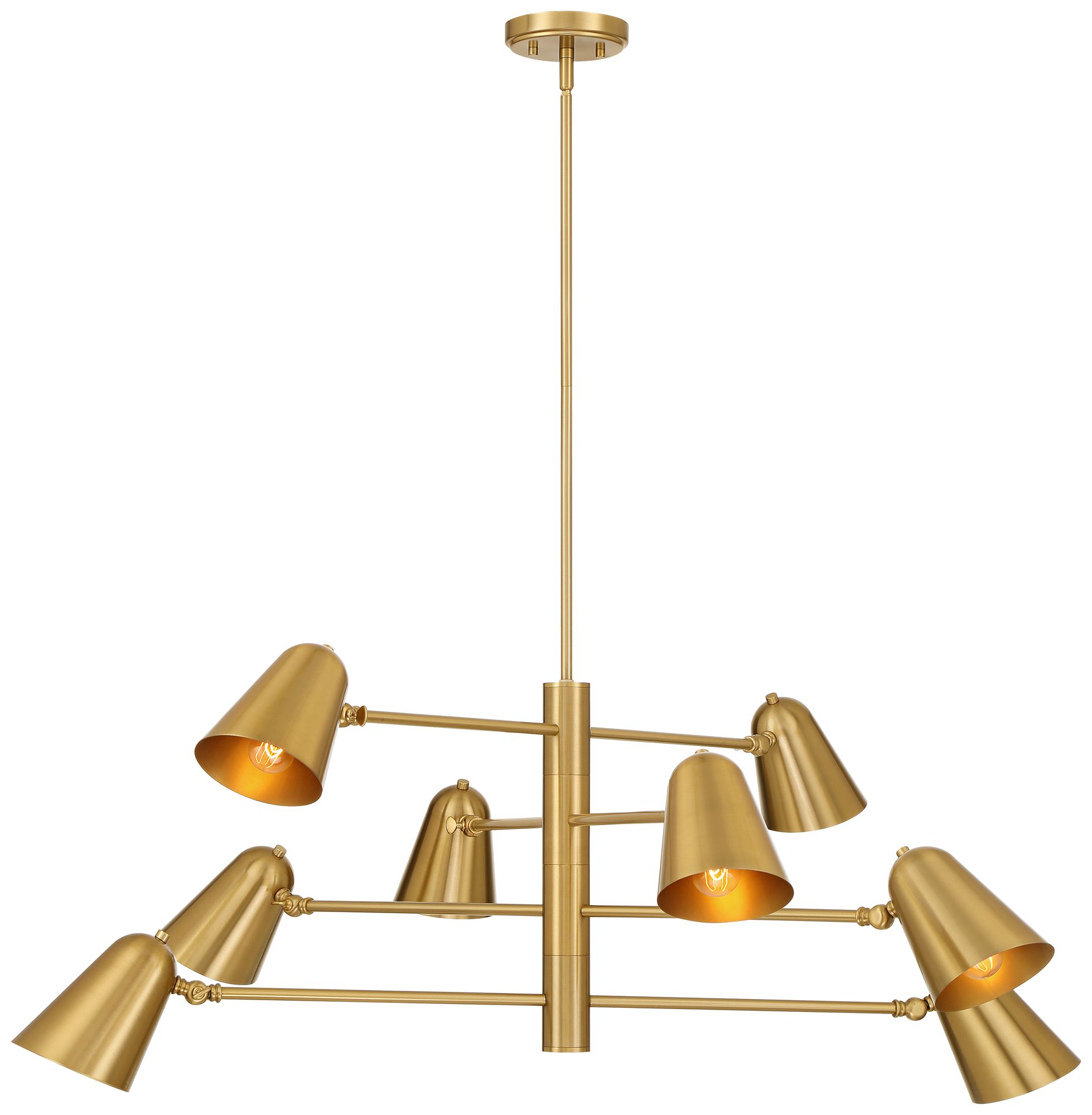 Watch A Video About the Possini Euro Meyers Warm Brass 8 Light Chandelier