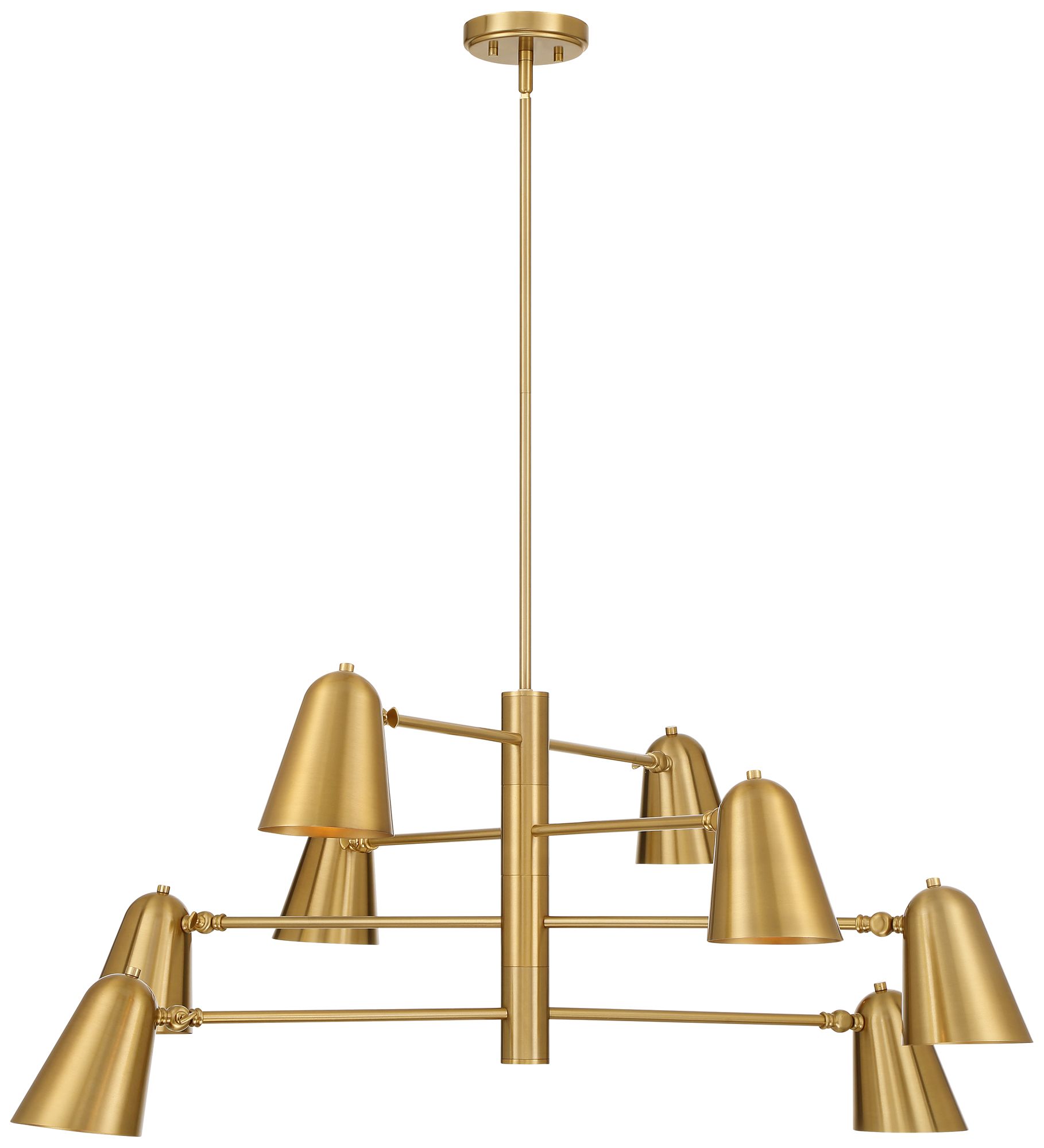 Watch A Video About the Possini Euro Meyers Warm Brass 8 Light Chandelier