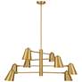 Watch A Video About the Possini Euro Meyers Warm Brass 8 Light Chandelier