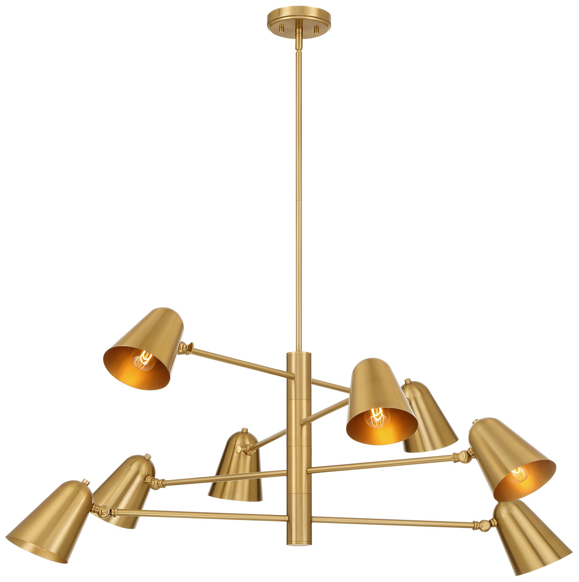 Watch A Video About the Possini Euro Meyers Warm Brass 8 Light Chandelier