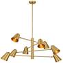 Watch A Video About the Possini Euro Meyers Warm Brass 8 Light Chandelier