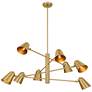 Watch A Video About the Possini Euro Meyers Warm Brass 8 Light Chandelier