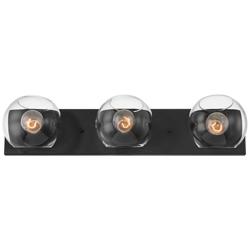 Possini Euro Michaelis 26" Wide Black 3-Light Bath Light