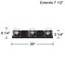 Possini Euro Michaelis 26" Wide Black 3-Light Bath Light
