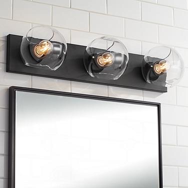 Possini Euro Michaelis 26" Wide Black 3-Light Bath Light