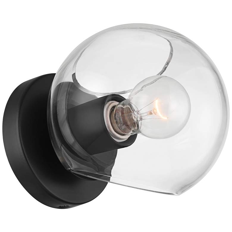 Image 6 Possini Euro Michaelis 6 1/4" High Black Wall Sconce Set of 2 more views