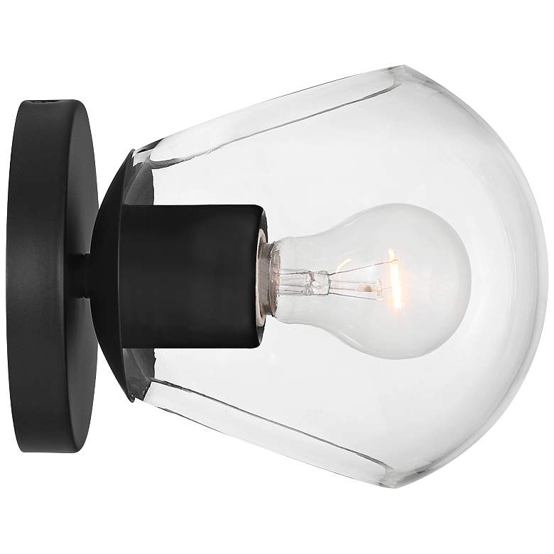 Image 7 Possini Euro Michaelis 6 1/4" High Black Wall Sconce Set of 2 more views