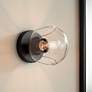 Possini Euro Michaelis 6 1/4" High Black Wall Sconce Set of 2
