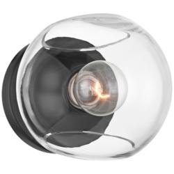 Possini Euro Michaelis 6 1/4" High Black Wall Sconce