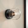 1_Possini Euro Michaelis 6 1/4" High Black Wall Sconce