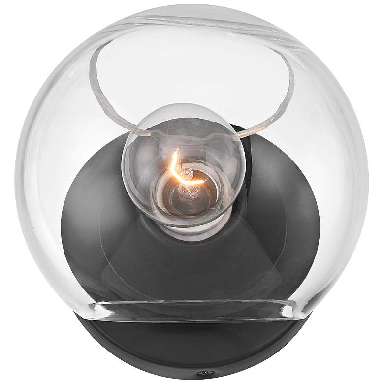 Image 5 Possini Euro Michaelis 6 1/4" High Black Wall Sconce more views