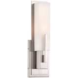 Possini Euro Midtown 15&quot; High Satin Nickel Wall Sconce