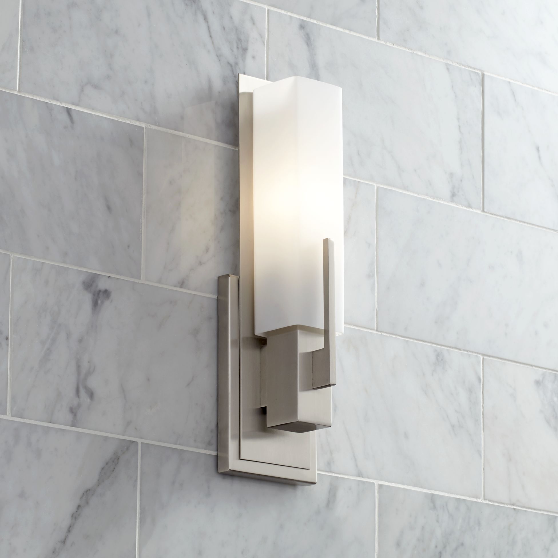 modern brushed nickel wall sconces