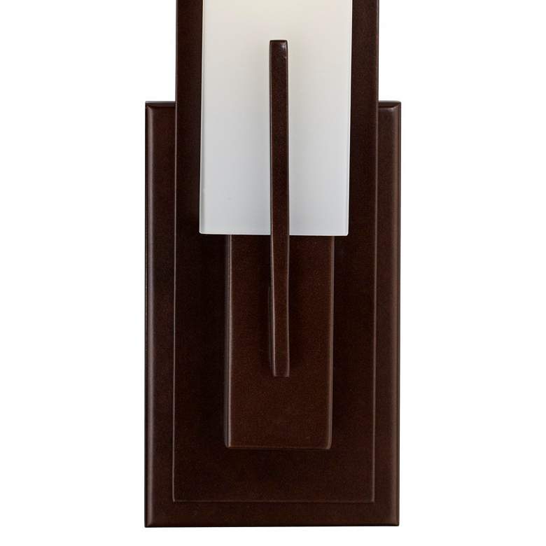 Image 4 Possini Euro Midtown 15 inch High White Glass Bronze Wall Sconce Set of 2 more views