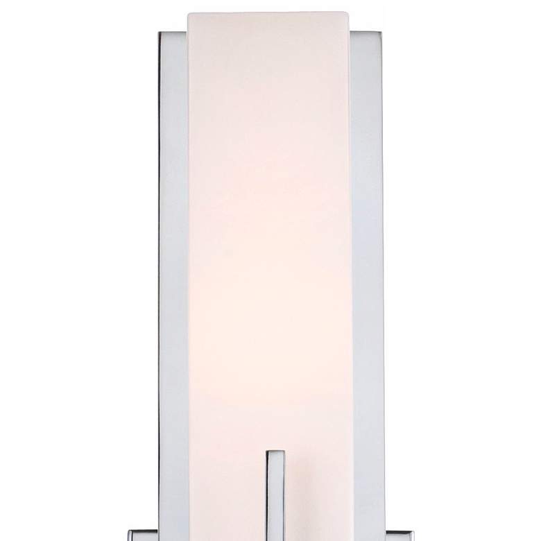 Image 3 Possini Euro Midtown 15" High White Glass Chrome Wall Sconce Set of 2 more views