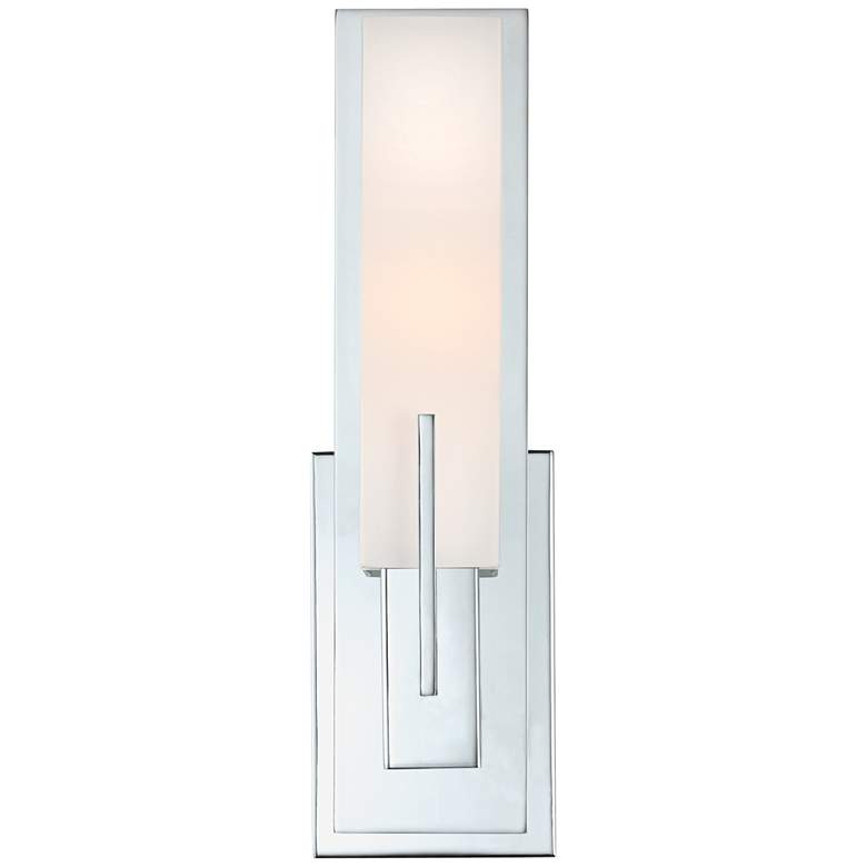 Image 6 Possini Euro Midtown 15" High White Glass Chrome Wall Sconce Set of 2 more views