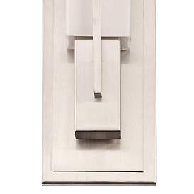 Image4 of Possini Euro Midtown 15" Nickel and White Glass Modern Wall Sconce more views