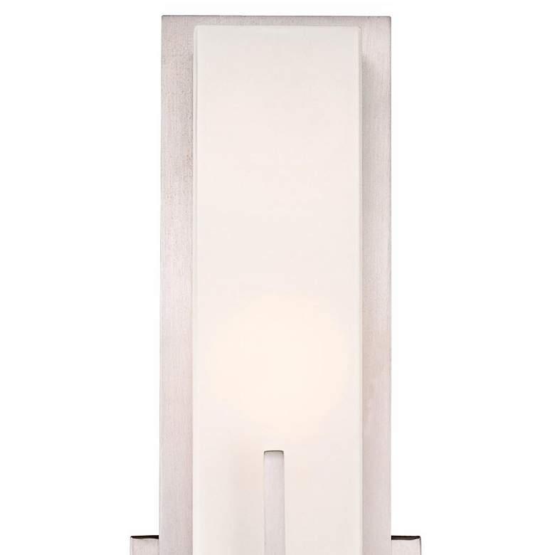 Image 5 Possini Euro Midtown 15" Nickel and White Glass Modern Wall Sconce more views