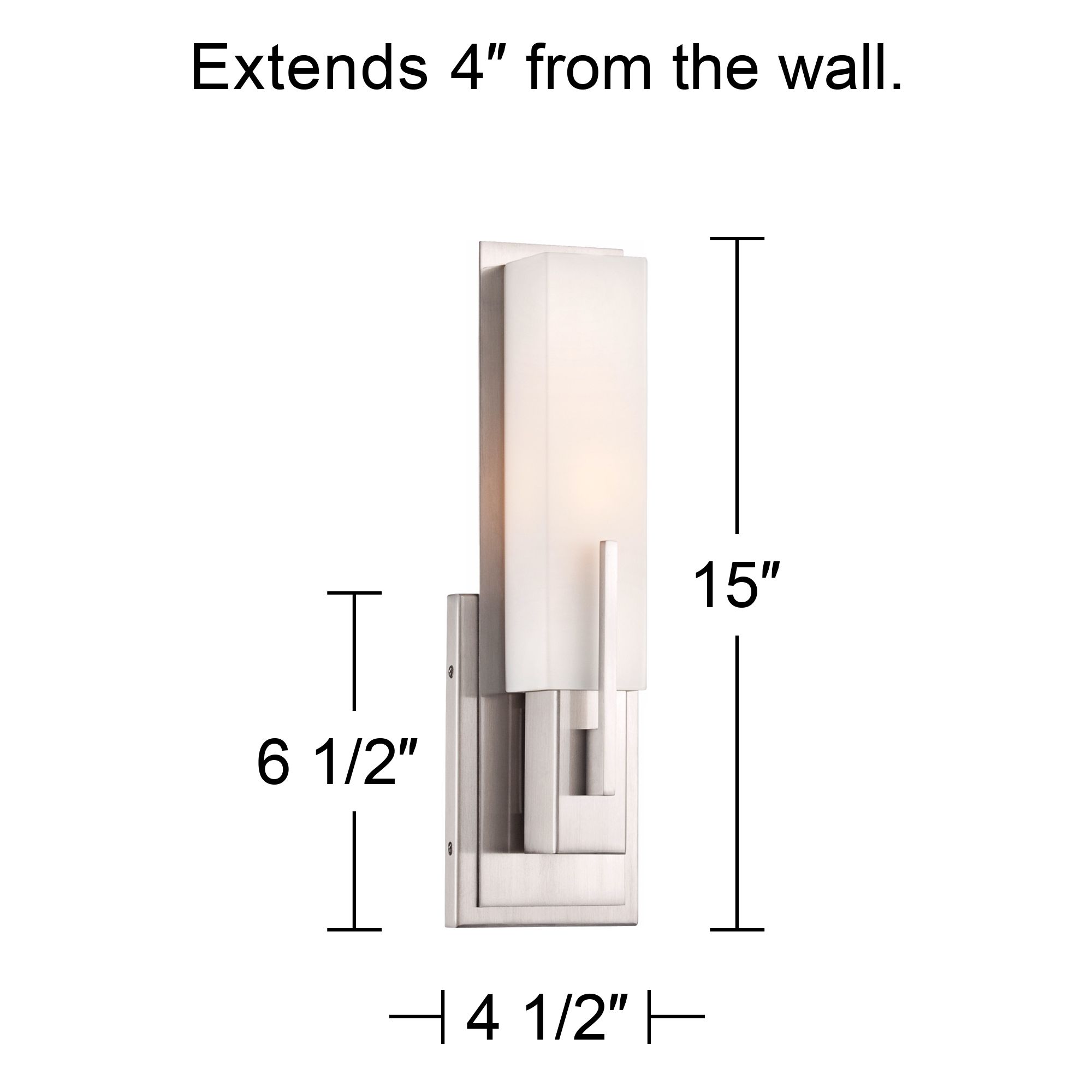 Possini Euro Midtown 15" Nickel and White Glass Modern Wall Sconce in scene