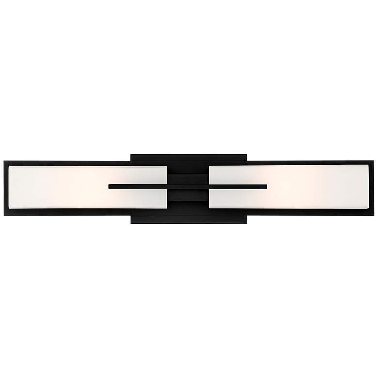 Image 5 Possini Euro Midtown 23 1/2" Black Bath Bar Light Fixture Set of 2 more views