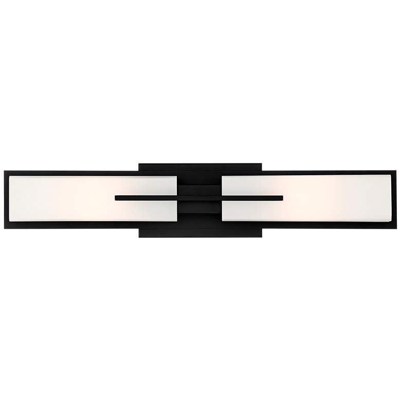 Image 5 Possini Euro Midtown 23 1/2 inch Black Bath Bar Light Fixture Set of 2 more views