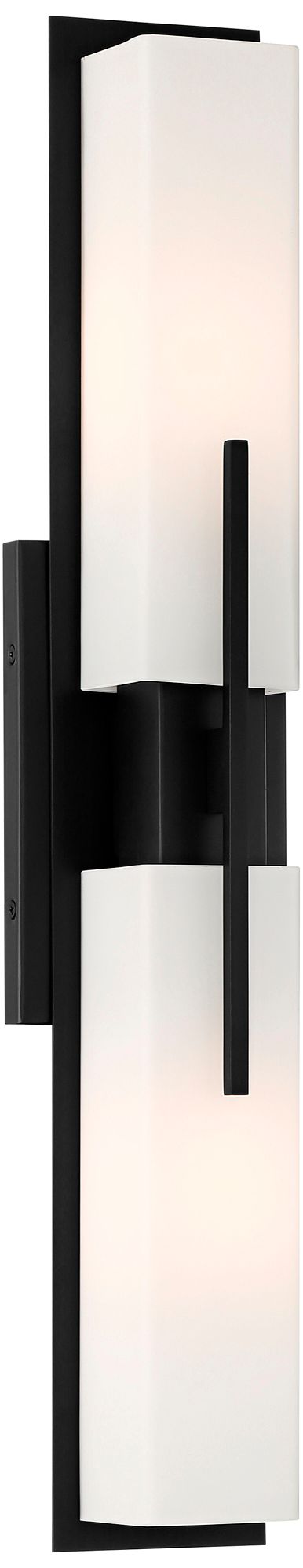 Possini Euro Midtown 23 1/2" Black Bath Bar Light Fixture Set of 2