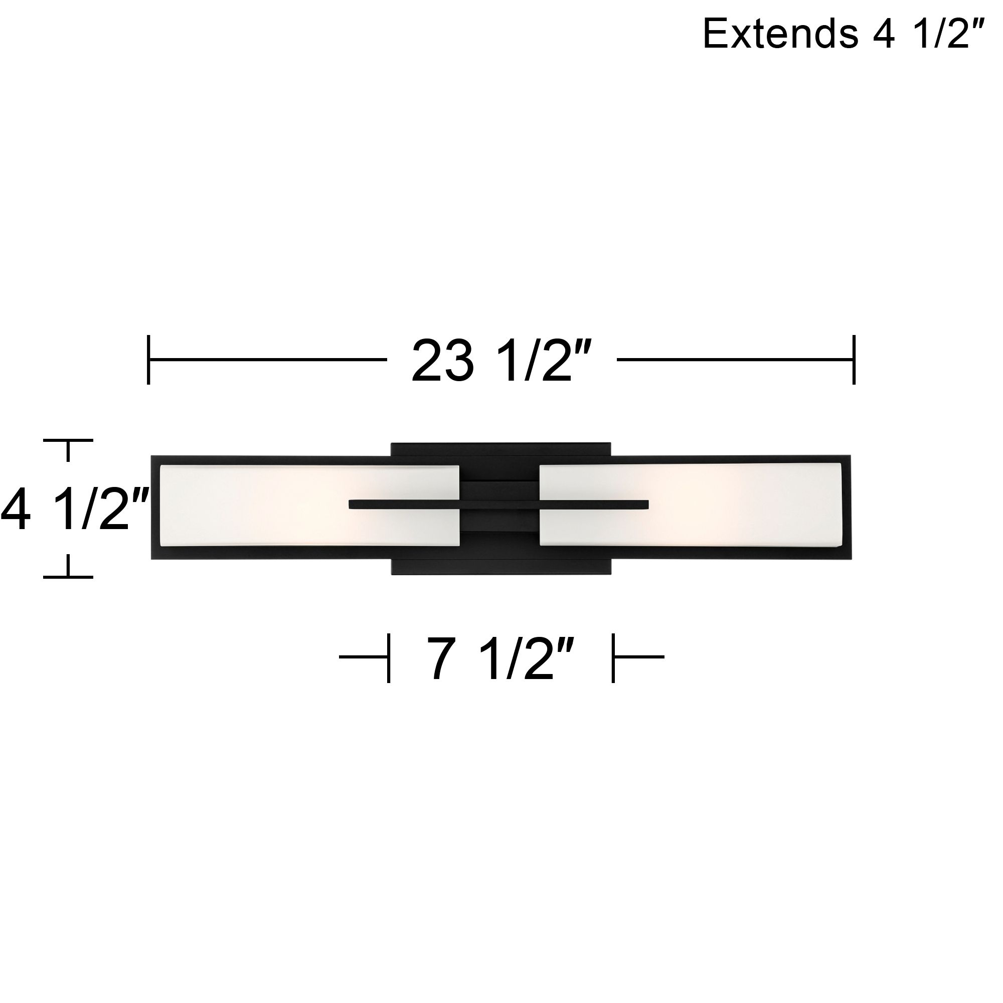 Possini Euro Midtown 23 1/2" Black Bath Bar Light Fixture Set of 2