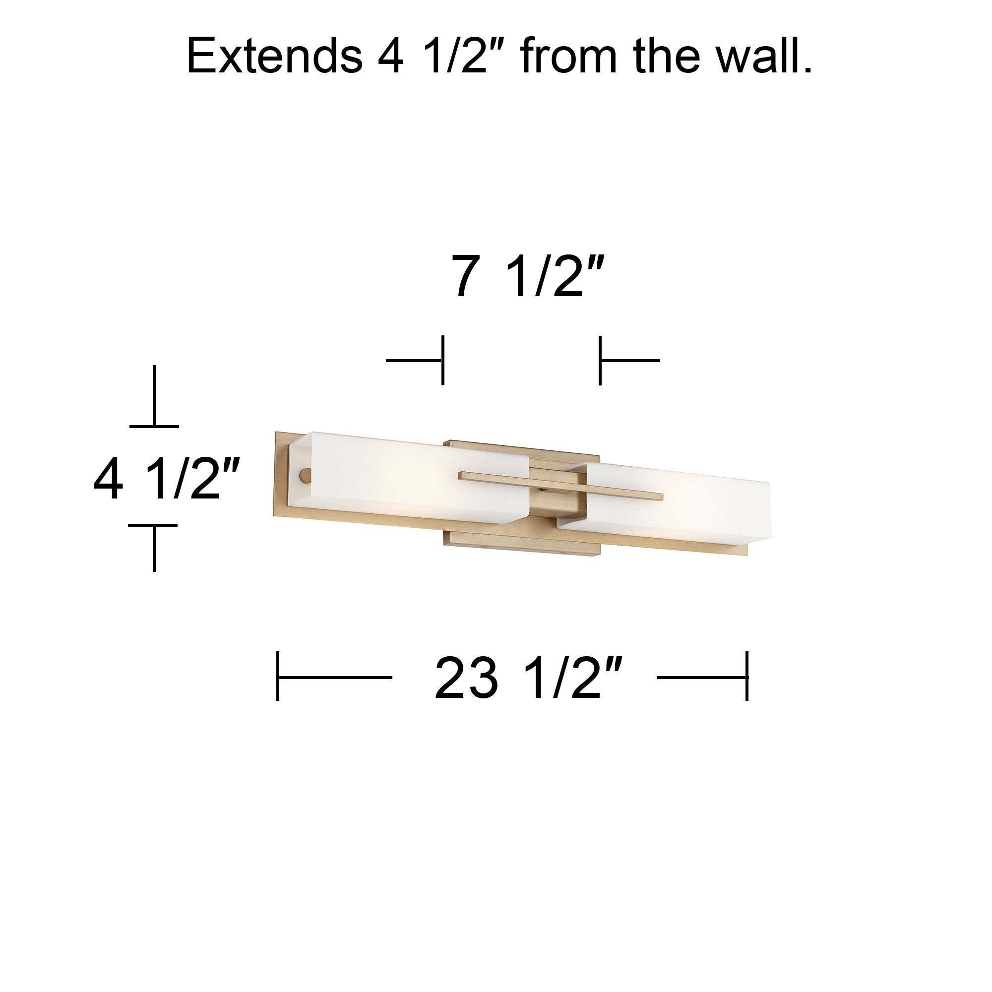 Possini Euro Midtown 23 1/2" High Burnished Brass Bath Light Set of 2