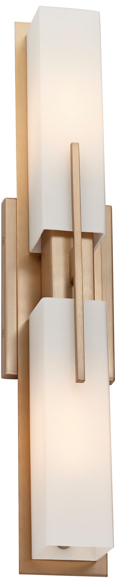 Possini Euro Midtown 23 1/2" High Burnished Brass Bath Light Set of 2