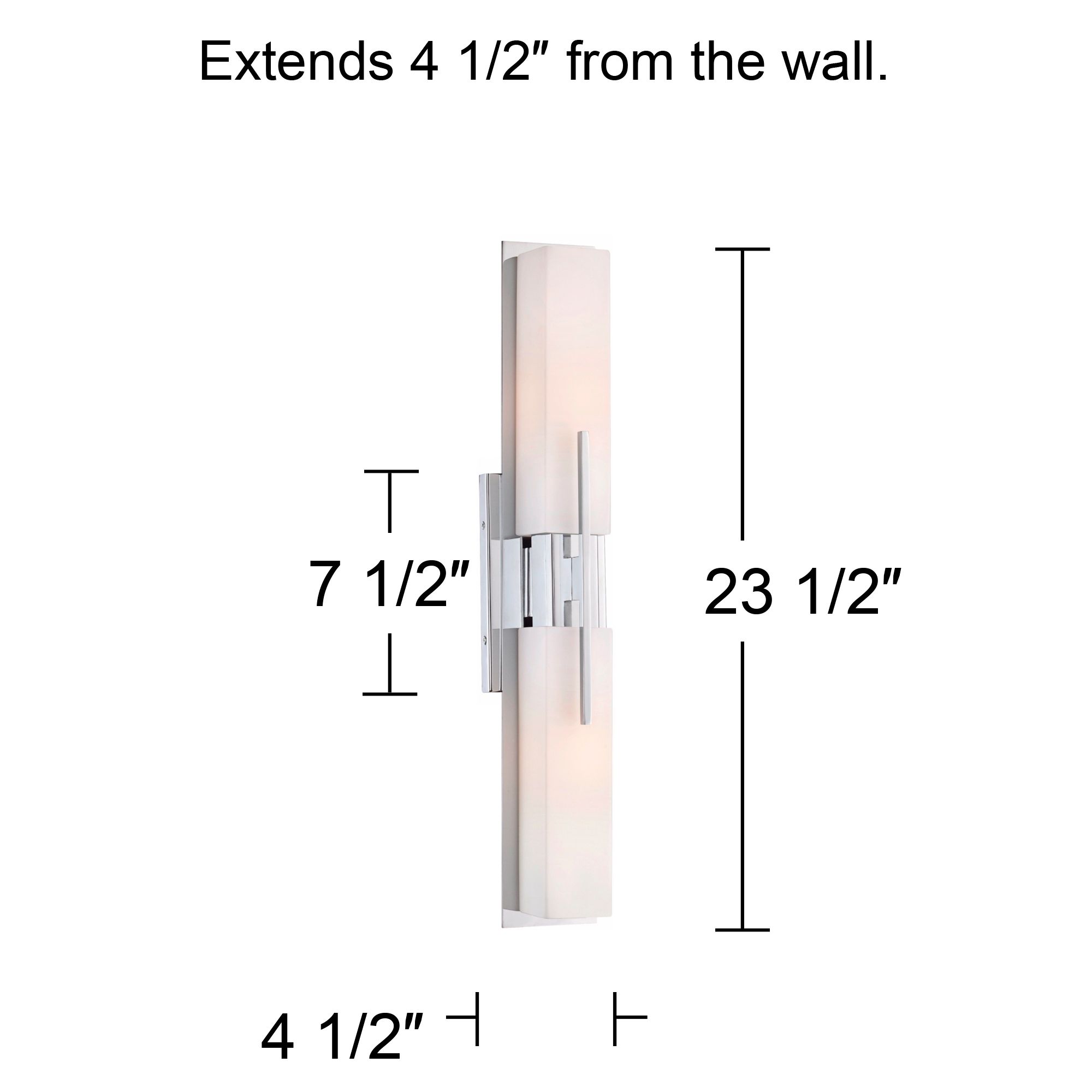 Possini Euro Midtown 23 1/2" High Chrome Bath Light Set of 2