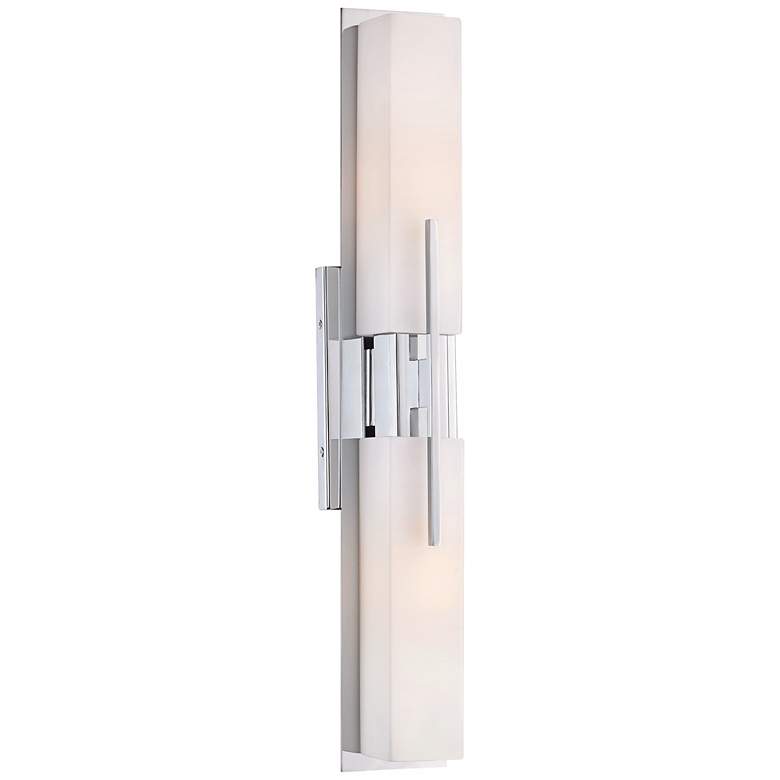 Image 3 Possini Euro Midtown 23 1/2" High Chrome Bath Light