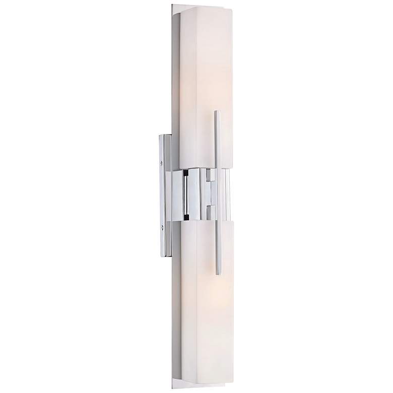 Image 3 Possini Euro Midtown 23 1/2 inch High Chrome Bath Light