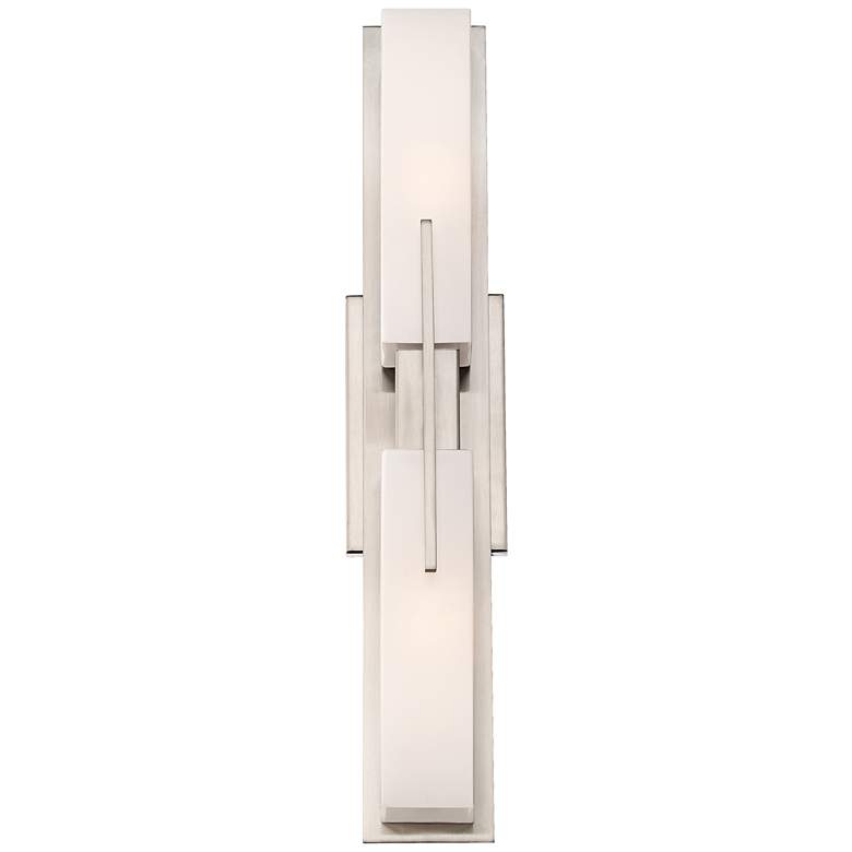 Image 4 Possini Euro Midtown 23 1/2 inch High Satin Nickel Bath Light Set of 2 more views