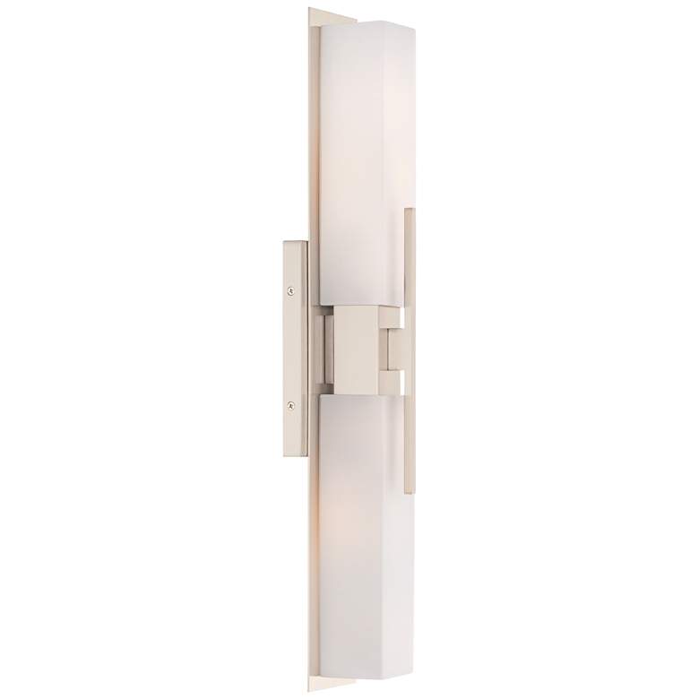 Image 5 Possini Euro Midtown 23 1/2 inch High Satin Nickel Bath Light Set of 2 more views