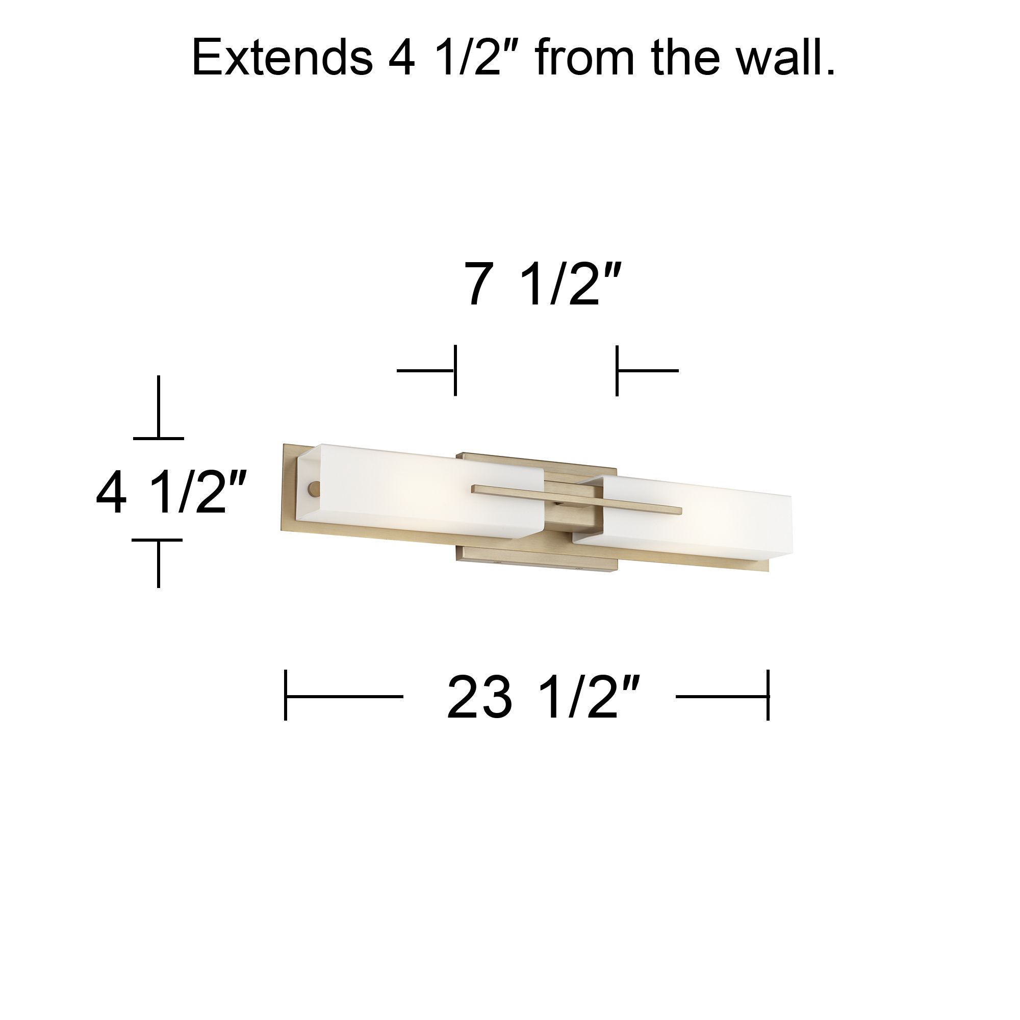 Possini Euro Midtown 23 1/2" Wide Burnished Brass Modern Bath Light in scene