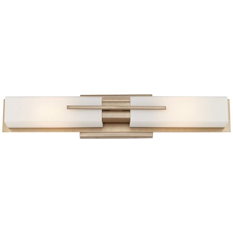 Image 6 Possini Euro Midtown 23 1/2 inch Wide Burnished Brass Modern Bath Light more views