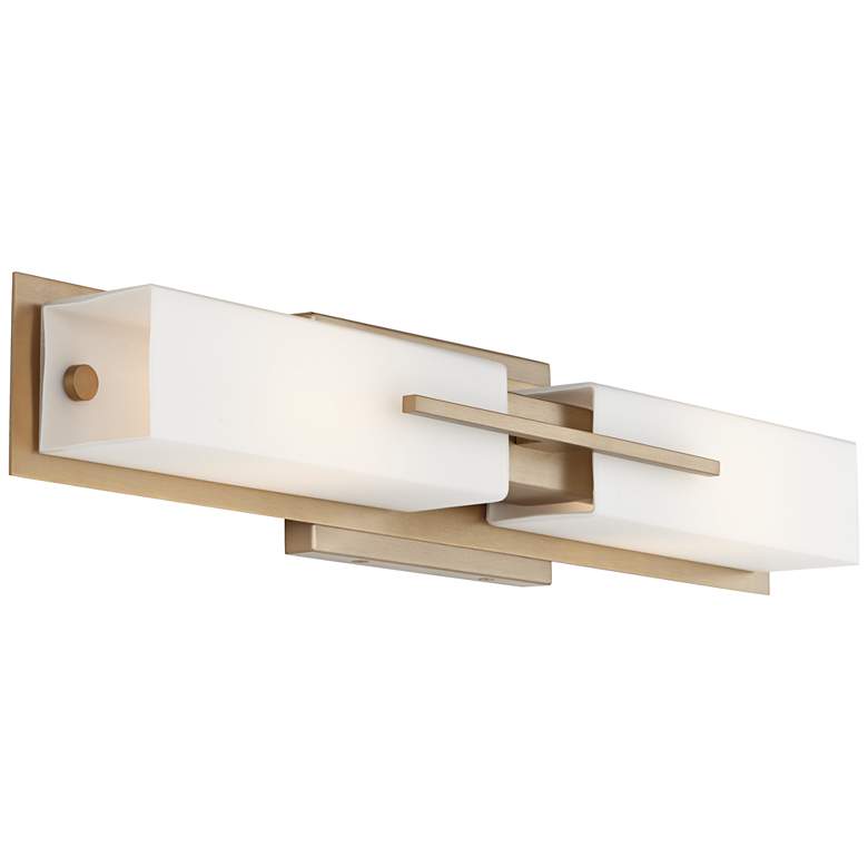 Image 7 Possini Euro Midtown 23 1/2 inch Wide Burnished Brass Modern Bath Light more views