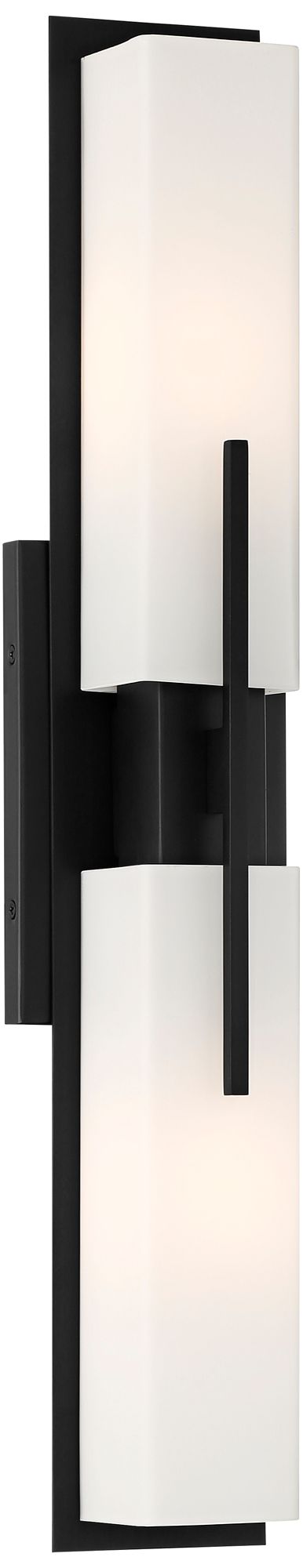 Possini Euro Midtown 23 1/2" Wide Matte Black Bath Light