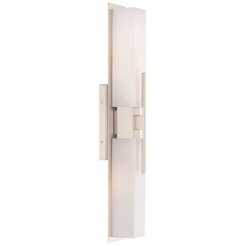 Image 6 Possini Euro Midtown 23 1/2" Wide Satin Nickel Modern Bath Light more views