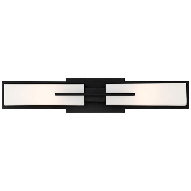 Image 5 Possini Euro Midtown 23 1/2"W Black Bath Bar Light Fixture more views