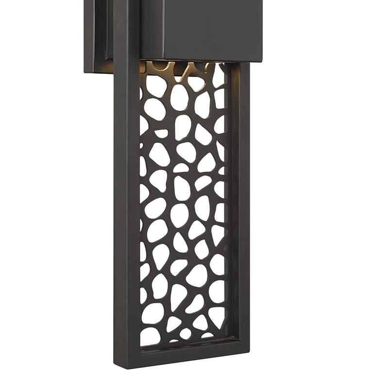 Image 3 Possini Euro Miele 16" High Matte Black Outdoor LED Wall Light more views