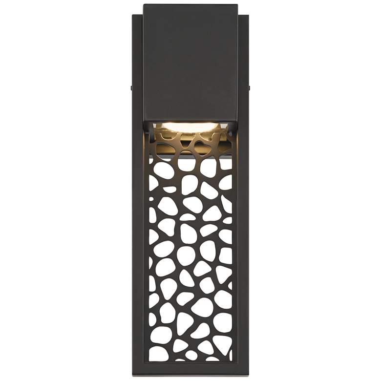 Image 4 Possini Euro Miele 16" High Matte Black Outdoor LED Wall Light more views