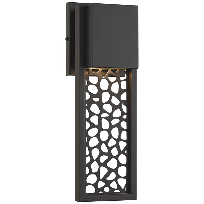 Image 5 Possini Euro Miele 16" High Matte Black Outdoor LED Wall Light more views