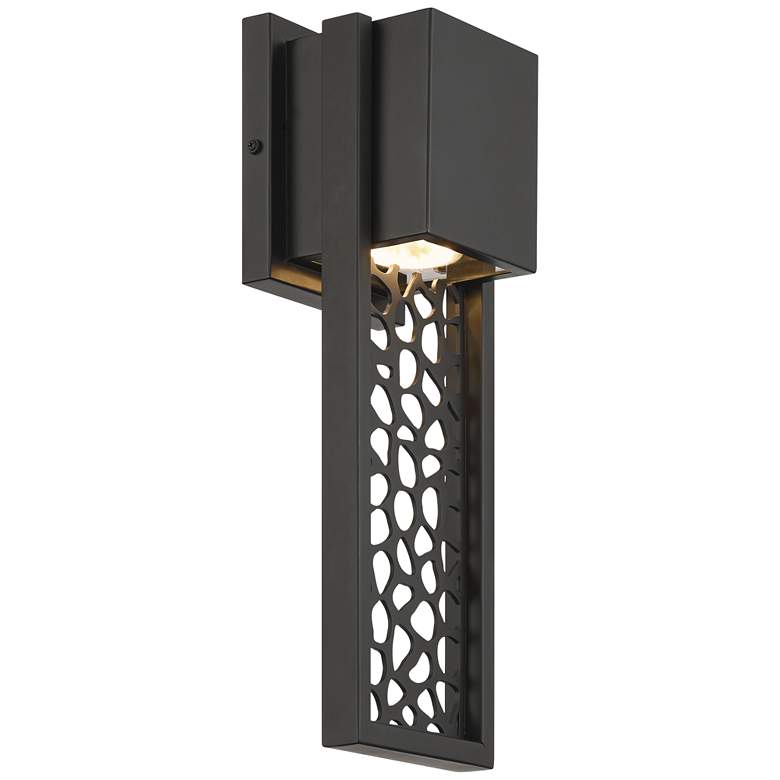 Image 6 Possini Euro Miele 16" High Matte Black Outdoor LED Wall Light more views