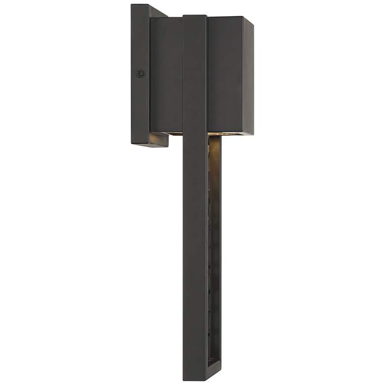 Image 7 Possini Euro Miele 16" High Matte Black Outdoor LED Wall Light more views