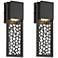 Possini Euro Miele 16" High Matte Black Wall Sconce Set of 2