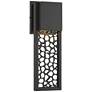 7_Possini Euro Miele 16"H Matte Black Outdoor LED Wall Light Set of 2 more views
