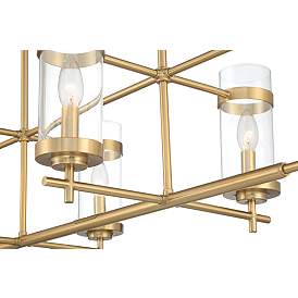 Image5 of Possini Euro Mikel 42" Wide Gold Modern 6-Light Linear Island Pendant more views