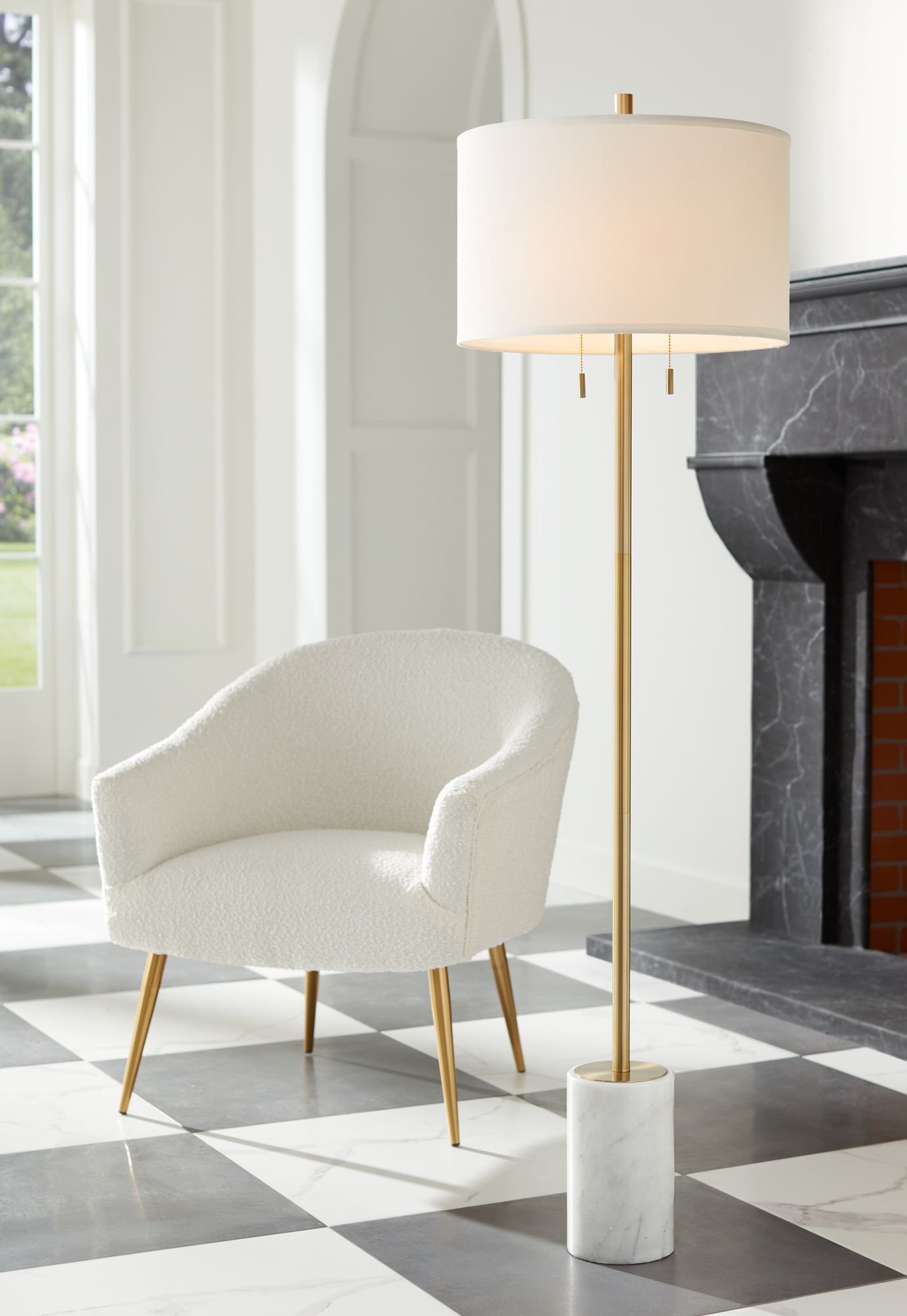 White & Ivory Floor Lamps | Lamps Plus